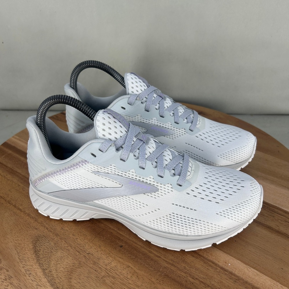 Brooks Revel 5 Womens Running Shoes White Grey Lavender 1203651B174 Size 7 B